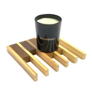 Handcrafted Modern Wood Trivet / Candle Stand – Minimalist Decor